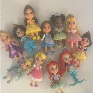 Disney Princess’s 3” Princesses Character Dolls - Lot of 11